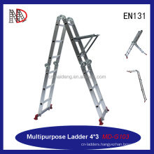 Wholesale 16 steps multi purpose compact aluminum folding step ladders with CE EN131